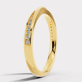 "Anna" Minimal Subtle Slash 0.05ct Diamond Eternity Ring ET65