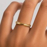 "Anna" Minimal Subtle Slash 0.05ct Diamond Eternity Ring ET65