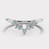 "Arden" 0.25ct Round Brilliant Cut Diamonds V Shape Eternity Ring ET27