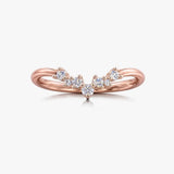 "Arden" 0.25ct Round Brilliant Cut Diamonds V Shape Eternity Ring ET27