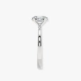 "Arianna" 2 Carat Oval Cut Diamond Shoulders Engagement Ring
