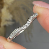 "Aro" 0.11 Carat Natural Diamond Half Eternity Ring HR1923 HEERA DIAMONDS