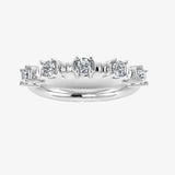 "Arria" Raised Round Brilliant 0.55ct Diamond Half Eternity Ring ET17