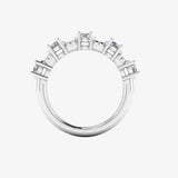 "Arria" Raised Round Brilliant 0.55ct Diamond Half Eternity Ring ET17