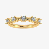 "Arria" Raised Round Brilliant 0.55ct Diamond Half Eternity Ring ET17