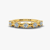 "Arria" Raised Round Brilliant 0.55ct Diamond Half Eternity Ring ET17