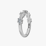 "Arria" Raised Round Brilliant 0.55ct Diamond Half Eternity Ring ET17