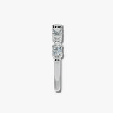 "Arria" Raised Round Brilliant 0.55ct Diamond Half Eternity Ring ET17