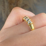 "Arvelle" 0.37 Carat Round Cut Natural Diamond Half Eternity Ring MDR2213