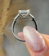 "Ascot" 1.8 Carat Emerald Cut Trilogy Engagement Ring HLM454 HEERA DIAMONDS