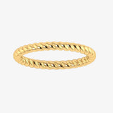 "Aspen" Minimalist Twisted Rope Contemporary Eternity Ring ET72