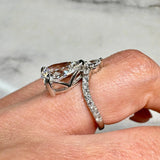 "Aster" Pear Cut 2.5 Carat Diamond Shoulder Platinum Engagement Ring HEERA DIAMONDS