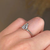 "Astrid" Solitaire Pear Cut Diamond Engagement Ring SSPS08 - HEERA DIAMONDS