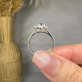 "Auralyn" 0.28 Carat  Blue Sapphire Round Cut Natural Diamond Engagement Ring MSR787