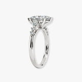 "Aurora" Marquise Cut 4 Carat Diamond Shoulder Matching Set Engagement Ring