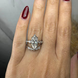 "Aurora" Marquise Cut Diamond Shoulder Matching Set Engagement Ring HEERA DIAMONDS