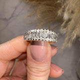 "Avani" Baguette Cut Diamonds Bordered with Round Diamonds Eternity Band Ring - HEERA DIAMONDS