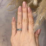 "Avani" Baguette Cut Diamonds Bordered with Round Diamonds Eternity Band Ring - HEERA DIAMONDS