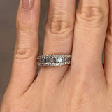 "Avani" Baguette Cut Diamonds Bordered with Round Diamonds Eternity Band Ring - HEERA DIAMONDS