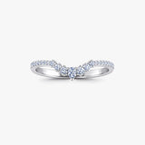 "Aveline" Pear & Round Cut 0.28 Carat Diamond Half Eternity Ring ET84