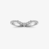 "Aveline" Pear & Round Cut 0.28 Carat Diamond Half Eternity Ring ET84