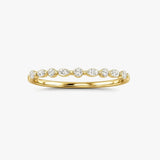 "Avelisse" 0.5 Carat Round Cut & Marquise Cut Diamond Half Eternity Ring ET118