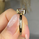 "Avelix" Pink 1.03 Carat Radiant Cut Trilogy Lab Grown Diamond Engagement Ring HLR448