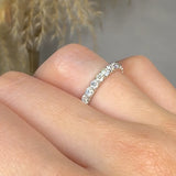 "Avenique" 0.92 Carat Round Cut Natural Diamond Half Eternity Rings MDR4502 HEERA DIAMONDS