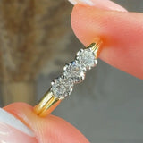 "Avenoir" 0.38 Carat Round Cut Natural Diamond Trilogy Engagement Ring MDR3338