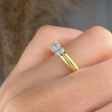"Avenoir" 0.38 Carat Round Cut Natural Diamond Trilogy Engagement Ring MDR3338