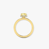 "Avenoir" Yellow 1.04 Carat Oval Cut Lab Grown Diamond Shoulder Engagement Ring HLR440