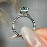 "Aventhys" Blue Sapphire 2 Carat Pear Cut Lab Grown Diamond Engagement Ring HLM519 HEERA DIAMONDS