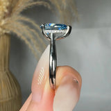 "Aventhys" Blue Sapphire 2 Carat Pear Cut Lab Grown Diamond Engagement Ring HLM519 HEERA DIAMONDS