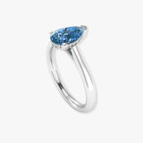 "Aventhys" Blue Sapphire 2 Carat Pear Cut Lab Grown Diamond Engagement Ring HLM519
