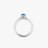 "Aventhys" Blue Sapphire 2 Carat Pear Cut Lab Grown Diamond Engagement Ring HLM519
