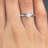 "Aviora" 0.50 Carat Princess Cut Natural Diamond Solitaire Engagement Ring MDC941
