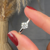 "Aviora" 0.54 Carat Round Cut Natural Diamond Solitaire Engagement Ring MDC851