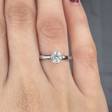"Aviora" 0.54 Carat Round Cut Natural Diamond Solitaire Engagement Ring MDC851