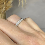 "Aviora" 0.64 Carat Round Cut Natural Diamond Half Eternity Ring MDR4259