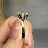 "Avyelle" 1.79 Carat Round Cut Trilogy Lab Grown Diamond Engagement Ring HR1959 HEERA DIAMONDS
