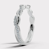 "Ayla" Micro Set 0.40ct Diamond Intertwined Shaped Eternity Ring ET57
