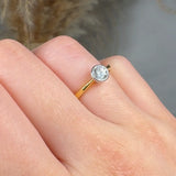 "Azelune" 0.51 Carat  Round Cut Natural Diamond Solitaire Engagement Ring MDR3748