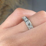 "Azelune" 0.68 Carat Round Cut Natural Diamond Half Eternity Ring MDR488 HEERA DIAMONDS