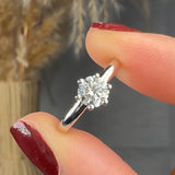 "Azoria" 0.55 Carat Round Cut Natural Diamond Solitaire Engagement Ring MDC1051