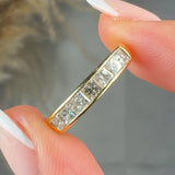"Azzeline" 1.08 Carat Princess Cut Natural Diamond Half Eternity Ring MDR4037