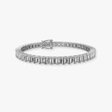 Baguette Emerald Cut 13 Carat Diamond Bracelet BREC1