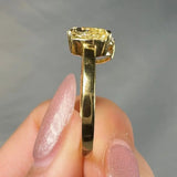 "Ballerina" 1.20 Carat Pear Cut & 0.60 Carat Round Cut Diamond Engagement Ring HM1533 HEERA DIAMONDS