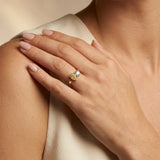 "Ballerina" 1.20 Carat Pear Cut & 0.60 Carat Round Cut Lab Grown Diamond Engagement Ring HM1533