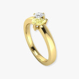 "Ballerina" 1.20 Carat Pear Cut & 0.60 Carat Round Cut Lab Grown Diamond Engagement Ring HM1533