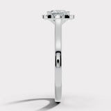 "Becky" 1 Carat Halo Cushion Cut Engagement Ring HACC03